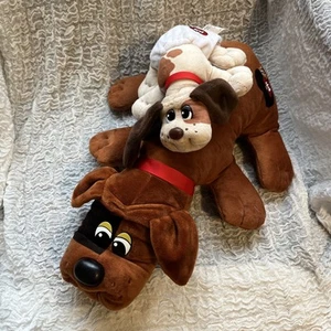 Pound Puppies Dog Plush Stuffed Animal Brown w Spots 18" Toy w/ Tan Puppy - Picture 1 of 6