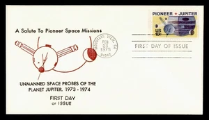 DR WHO 1975 FDC SPACE PIONEER JUPITER CACHET M62669 - Picture 1 of 2