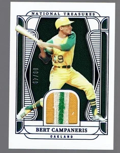 Parche de camiseta usada del juego Bert Campaneris Panini National Treasures 2025 09/49 - Imagen 1 de 2