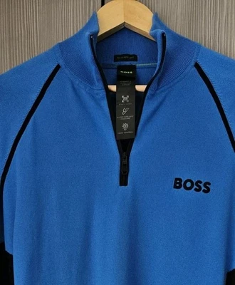 Hugo Boss Water Repellent 1/4 Zip Pullover Large In Immaculate Condition - Image 1 of 4