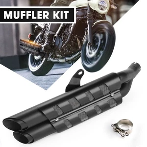 Dual Exhaust Pipe Muffler Slip On Kit Fit For Kawasaki Eliminator 500 2024-2025 - Picture 1 of 12