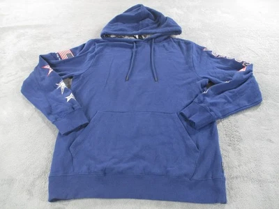 Volcom US Snowboard Team Hoodie Mens Small Blue Pullover USA Stars United States - Image 1 of 4