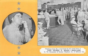 Fort George G. Meade Maryland Telefonzentrale Armee 2. Weltkrieg Militär Postkarte 1940er - Bild 1 von 2