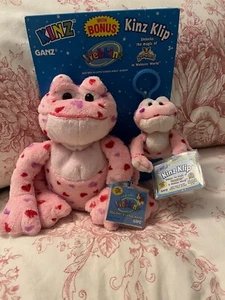 Webkinz Love Frog + Kinz Klip, Set of 2 BOTH ARE NEW with Sealed Tag/Codes - Picture 1 of 3