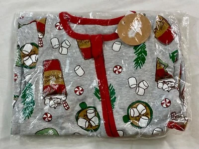 Mud Pie Pijama Niño Talla 3-6 Meses Manga Larga Cremallera Pie Mezcla Algodón Foto 1 de 4