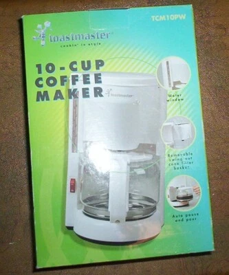 VINTAGE - NEW  Toastmaster 10 Cup Coffee Maker    TCM10PW  - Image 1 of 4