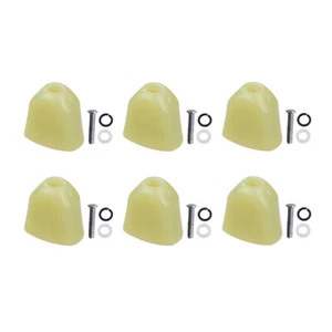 6PCS Tuning Peg Caps Polished Tuner Button String Knob Handle with T6D1 - Picture 1 of 7