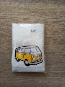 Campervan Motif Face wash Cloth Flannel YELLOW LARGE Motif - Picture 1 of 2