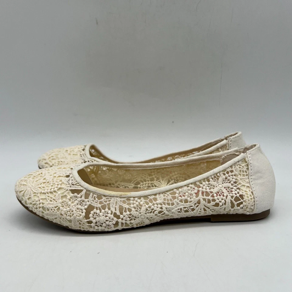 Женские бежевые балетки Jellypop без шнуровки с круглым носком размер 7,5 M - Изображение 1 из 4