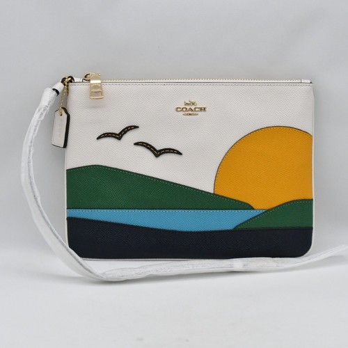 Borsa pochette Coach Sunset Over the Horizon in pelle da galleria nuova con etichetta