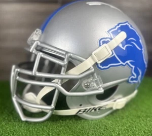 Detroit lions full size adult Custom Helmet Rawlings Silver - Picture 1 of 8