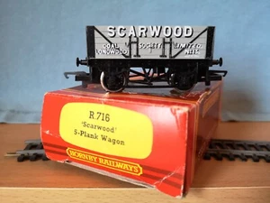 Hornby OO Gauge R.716 Scarwood Of Longbridge 5-Plank Wagon V.Good Boxed Cond. - Picture 1 of 11