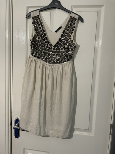 Abito donna Burberry gioiello avorio taglia L (DR174).