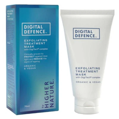 Higher Nature Organic Digital Defence Exfoliating Treatment Mask Vegan 75ml NEW - Image 1 of 3