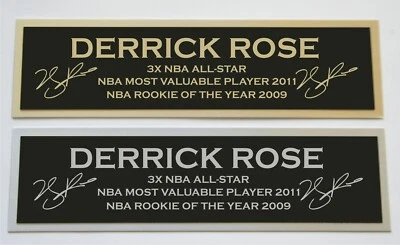 Derrick Rose nameplate for signed basketball photo jersey or case  - Image 1 of 2