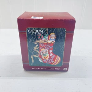 1998 Carlton Cards Sticking Ornament SISTER-to-SISTER Christmas - Picture 1 of 8
