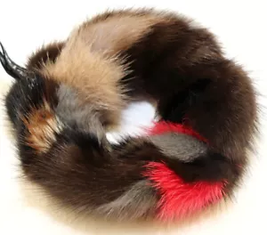 Mink Hair Bands Fur Bracelet Scrunchie Plait Hairstyle Colourful Multicoloured - Picture 1 of 5
