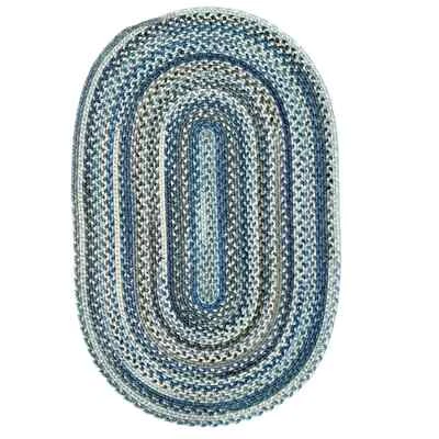 Capel Rugs Blue Ridge River Rock Wool Country Home Braided Oval Area Rug - Image 1 of 4