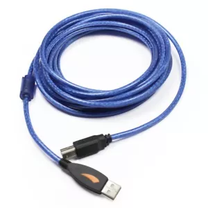 Cable de impresora largo de 15 pies, cable USB 2.0-A-macho a B-macho HP Brother- LOTE de 2 m/3 m/5 m - Imagen 1 de 13