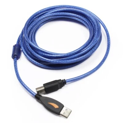 Long 15FT Printer Cable, USB 2.0 Cable-A-Male to B-Male HP Brother- 2m/3m/5m LOT - Image 1 of 4