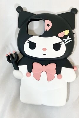 Danzel para iPhone 13 XR 6.1" Linda Funda Silicona Suave Kawaii Dibujos Animados Kuromi 3D Foto 1 de 4