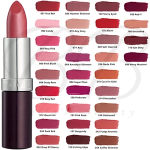 RIMMEL London Lasting Finish Lipstick, Smooth + Creamy, 4g *CHOOSE YOUR SHADE* - Picture 1 of 36