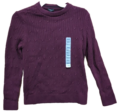 Express Men's Size Small Cable Knit Sweater Maroon R3-A - Image 1 of 4