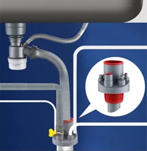 Adaptador de manguera de agua para fregadero de baño de cocina 3 ramas multifuncional olor - Imagen 1 de 8