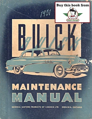 Buick 1951 manual de servicio de taller de reparación de fábrica especial Super Roadmaster Foto 1 de 2