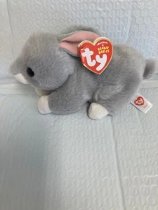 Ty Beanie Baby 💜 Neu im Karton der graue Hase Kaninchen 6 Zoll Plüsch Neu mit Etikett - Bild 1 von 2