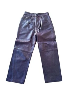 ZARA Genuine Leather Wide Leg Pants | AS NEW! Oversized Sz S (Fits 8-10AU) - Bild 1 von 13