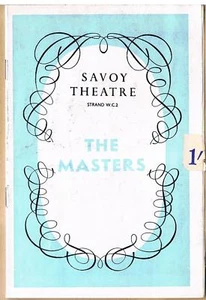 SAVOY THEATRE PROGRAMME - THE MASTERDS - C1961 - RONALD MILLAR - Picture 1 of 2