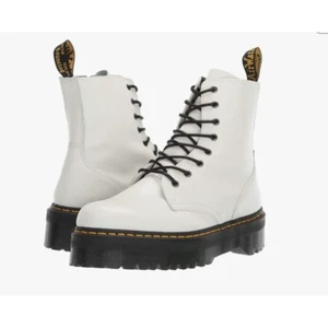 Dr. Martens JADON SMOOTH LEATHER PLATFORM WHITE BOOTS Men 8 (Woman US size 9) - Picture 1 of 6