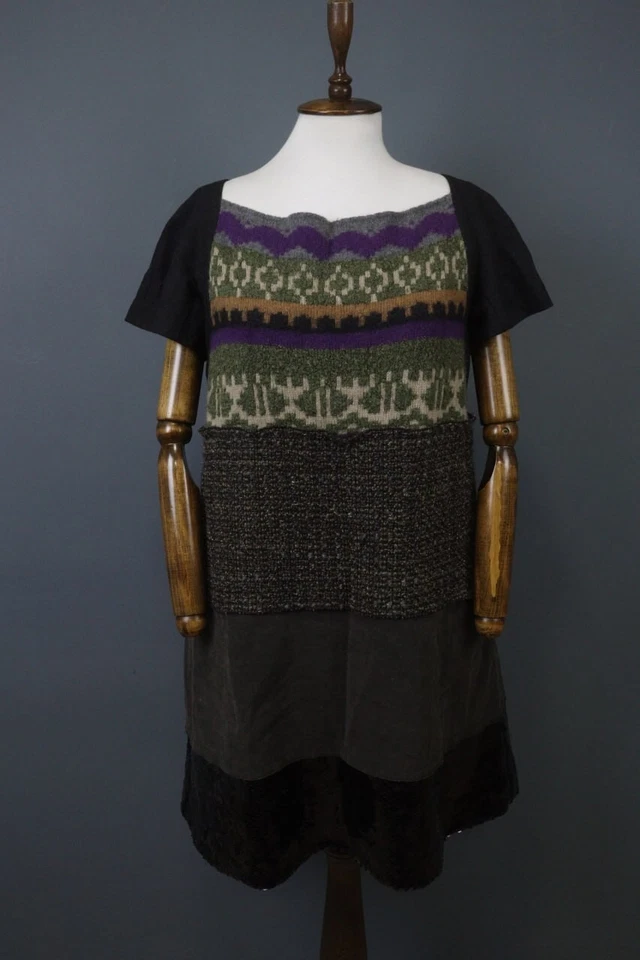 Vestido Suéter Philosophy Alberta Ferretti Multicolor Manga Corta Cremallera Trasera Foto 1 de 4