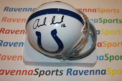 Andrew Luck Autographed Indianapolis Colts Mini Helmet PSA W10093 - Image 1 of 4