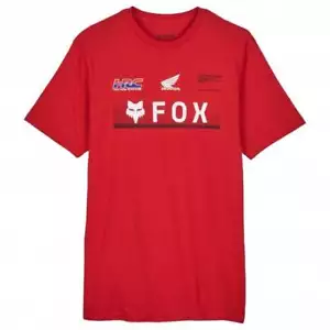 Fox Racing Men's T-Shirt - HONDA Premium - Flame Red - Picture 1 of 8