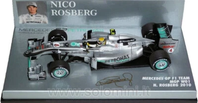 2010 Mercedes MGP W01 #4 Nico Rosberg [1:43 MINICHAMPS 410 100004] 3 podiums - Immagine 1 di 2