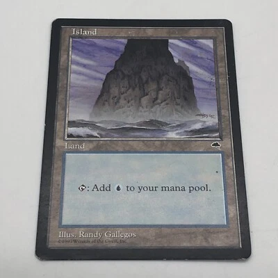 Magic The Gathering Island Land Tempest Add To Your Mana Pool Vintage - Image 1 of 4