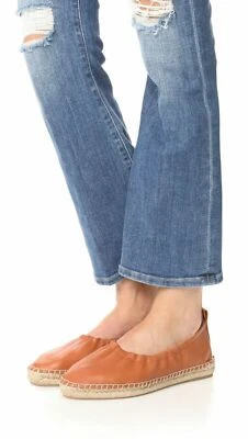 VINCE Rae Marrón Tostado Coñac Piel de Cordero Alpargata Ballet Planas Talla 8 Foto 1 de 4