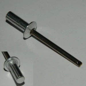 50 Bechernieten 4,8x11 Dichtnieten ALU/Edelstahl Flachkopf Dichtbechernieten - Bild 1 von 1