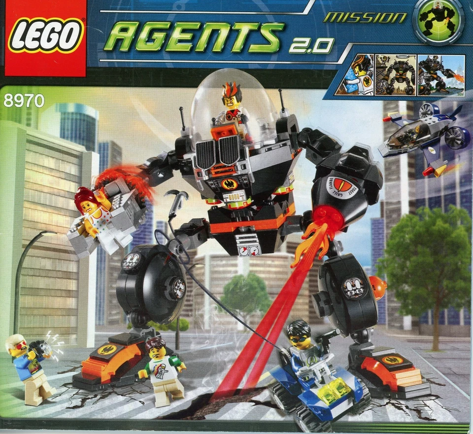 Retired LEGO Agents 2.0 - #8970 - Robo Attack.  Instruction Manual Only. Foto 1 de 1