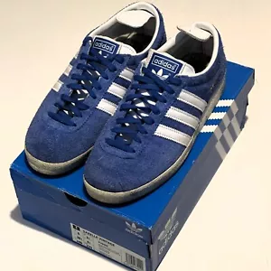 adidas Originals -BLUE & WHITE GAZELLE VINTAGE TRAINERS UK5.5 Boxed FU9656 - Picture 1 of 8