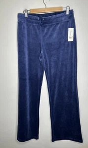 Style & Co Sport Velor Dark Blue Elastic Waist Track Pants Size Medium NWT - Picture 1 of 9