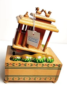 1982 SCHMID Wooden "I LEF MY HEART in SAN FRANCISCO" Movable Trolley Music Box - Picture 1 of 3