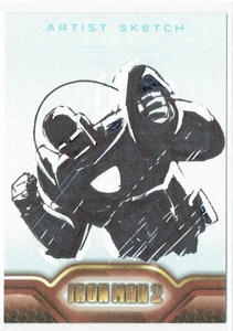 Iron Man 2 2010 Upper Deck Marvel Artist Sketch 1/1 Unknown Artist - Picture 1 of 4