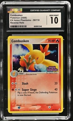 Cartão Pokemon CGC 10 Combusken EX Holon Phantoms 39/110 holográfico reverso carimbado - Imagem 1 de 2