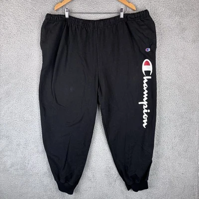 Pantalones deportivos Champion Jogger para hombre 3XLT negros suaves cómodos informales atléticos clásicos Foto 1 de 4