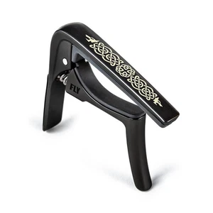Dunlop 63CBKC Trigger Fly Capo Celtic Knot Edition Curved Black - Picture 1 of 4