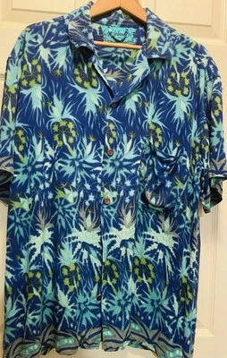 Camisa hawaiana vintage Rainbow Jo pecho mediano 48” ¡Excelente! Foto 1 de 3