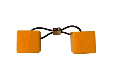 Louis Vuitton Diseñador Naranja Cubo Cabello Elástico Corbata Bobbles Accesorio Foto 1 de 2